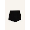 Defacto A6224 Siyah Coool Regular Fit Beli Lastikli Bağcıklı Kalın Mini Şort