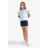 Defacto B5164 Lacivert Kız Çocuk Beli Lastikli Basic Düz Şort