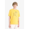 Defacto E0189 Sarı Erkek Çocuk Bisiklet Yaka Baskılı Kısa Kollu Tişört