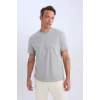Defacto V7699 Gri %100 Pamuk New Regular Fit Bisiklet Yaka Basic Düz Kısa Kollu Tişört