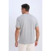 Defacto V7699 Gri %100 Pamuk New Regular Fit Bisiklet Yaka Basic Düz Kısa Kollu Tişört
