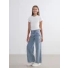 LCW Kids Mavi Wideleg Kız Çocuk Jean Pantolon