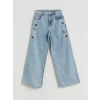 LCW Kids Mavi Wideleg Kız Çocuk Jean Pantolon