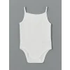 LCW baby Ekru Organik Kumaş Kız Bebek Çıtçıtlı Bodysuit 3lü