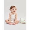 LCW baby Ekru Organik Kumaş Kız Bebek Çıtçıtlı Bodysuit 3lü