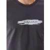 XSIDE Antrasit Bisiklet Yaka Baskılı Penye Erkek Tişört