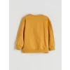 LCW Kids Sari Bisiklet Yaka Baskılı Erkek Bebek Sweatshirt ve Eşofman Alt 2li