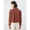 LCWAIKIKI Classic Kahverengi Crop Kadın Gömlek