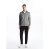 LCWAIKIKI Basic Gri Dik Yaka Erkek Sweatshirt