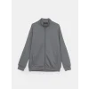LCWAIKIKI Basic Gri Dik Yaka Erkek Sweatshirt