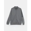 LCWAIKIKI Basic Gri Dik Yaka Erkek Sweatshirt