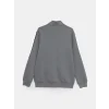 LCWAIKIKI Basic Gri Dik Yaka Erkek Sweatshirt