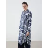 LCWAIKIKI Classic Lacivert Desenli Kadın Gömlek Tunik