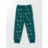 LCW Kids Yeşil Snoopy Baskılı Erkek Çocuk Pijama Takım