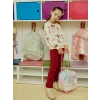 LCW Kids Ekru Fiyonk Baskılı Kız Çocuk Sweatshirt ve Tayt 2li