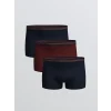 LC WAIKIKI Bordo Standart Kalıp Pamuklu Esnek Erkek Boxer 3lü