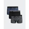 LC WAIKIKI Siyah Standart Kalıp Pamuklu Esnek Erkek Boxer 3lü
