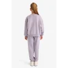 Defacto E6416A8PR314 Mor Kız Çocuk 2li Takım Baskılı Sweatshirt Eşofman Altı