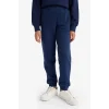 Defacto Y1226A6NV241 Lacivert Kız Çocuk Standart Fit Basic Düz Beli Lastikli Okul Jogger Eşofman Altı