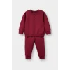 Defacto E8434A5BR285 Bordo Erkek Bebek 2li Takım Basic Düz Sweatshirt Eşofman Altı