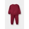 Defacto E8434A5BR285 Bordo Erkek Bebek 2li Takım Basic Düz Sweatshirt Eşofman Altı