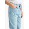 Defacto F0452A8NM28 Mavi Erkek Çocuk Wide Leg Geniş Paça Pantolon