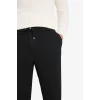 Defacto Y2651AZBK27 Siyah Jogger Fit Beli Bağcıklı Lastikli Esnek Kumaş Cepli Duble Paça Pantolon