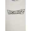 Defacto F5092A8WT32 Beyaz Erkek Çocuk Dragon Ball Bisiklet Yaka Sırt Baskılı Uzun Kollu Tişört