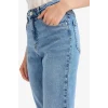 Defacto E9161AXNM28 Mavi Comfort Mom Yüksek Bel Bilek Boy Jean Yıkamalı Pantolon