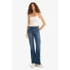 Defacto E9158AXNM34 Mavi Mia Flare Fit Normal Bel İspanyol Paça Uzun Jean Pantolon