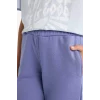 Defacto Y1226A6PR510 Mor Kız Çocuk Standart Fit Basic Düz Beli Lastikli Okul Jogger Eşofman Altı