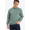 Defacto E8339AXKH458 Haki %100 Pamuk Regular Fit Bisiklet Yaka Sweatshirt