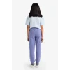 Defacto Y1226A6PR510 Mor Kız Çocuk Standart Fit Basic Düz Beli Lastikli Okul Jogger Eşofman Altı