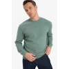 Defacto E8339AXKH458 Haki %100 Pamuk Regular Fit Bisiklet Yaka Sweatshirt