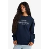 Defacto F7885AXNV135 Lacivert Relax Fit Bisiklet Yaka Baskılı Kalın Sweatshirt