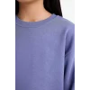 Defacto A2797A8PR510 Mor Kız Çocuk Relax Fit Bisiklet Yaka Basic Düz Okul Sweatshirt