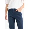 Defacto W7086AZNM83 İndigo Sergio Regular Fit Normal Bel Boru Paça Jean Pantolon