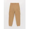 LCW Kids Bej Rahat Kalıp Erkek Çocuk Jogger Kargo Pantolon