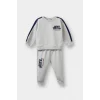 Defacto F3301A5GR503 Gri Erkek Bebek 2li Takım Okul Baskılı Sweatshirt Eşofman Altı