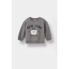 Defacto E8994A5GR454 Gri Erkek Bebek 2li Takım Baskılı Sweatshirt Eşofman Altı