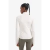 Defacto B0811AXER105 Ekru DeFactoFit Standart Fit Dik Yaka Fermuarlı İçi Yumuşak Tüylü Sporcu Uzun Kollu Tişört
