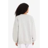 Defacto F0274AXGR93 Gri Oversize Geniş Kalıp Bisiklet Yaka Baskılı Kalın Sweatshirt
