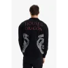 Defacto E9338AXBK81 Siyah House Of The Dragon Boxy Fit Dik Yaka Fermuarlı Sırt Baskılı Sweatshirt