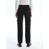 LCW Jeans Siyah Straight Fit Kadın Kargo Jean Pantolon