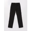 LCW Jeans Siyah Straight Fit Kadın Kargo Jean Pantolon