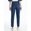 LCW Jeans Indigo Yüksek Bel Slim Mom Kadın Jean Pantolon