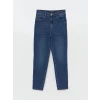 LCW Jeans Indigo Yüksek Bel Slim Mom Kadın Jean Pantolon