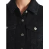 LCW Vision Siyah Gömlek Yaka Kadın Jean Ceket