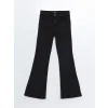 LCW Jeans Siyah Mars Flare Kadın Jean Pantolon