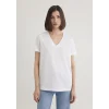 Mavi 166248-620 V Yaka Beyaz Basic Tişört